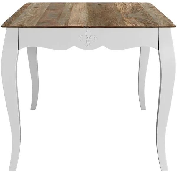 Product photograph of Fleur 4 Seater French Style White Shabby Chic Dining Table - Made In Solid Mango Wood from Choice Furniture Superstore.