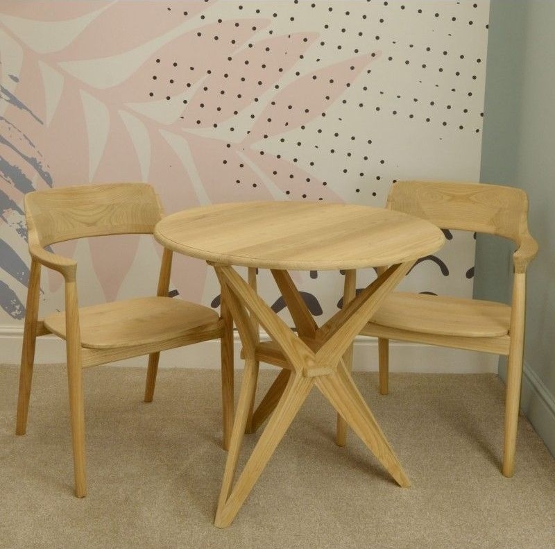 Shoreditch Wooden Small Round Dining Table - 2 Seater
