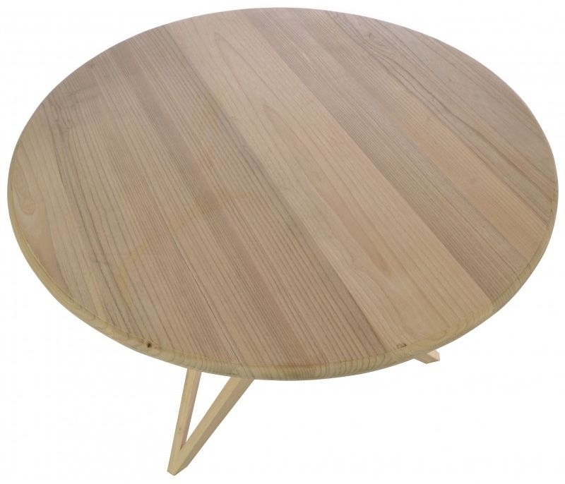Shoreditch Wooden Large Round Dining Table - 4 Seater