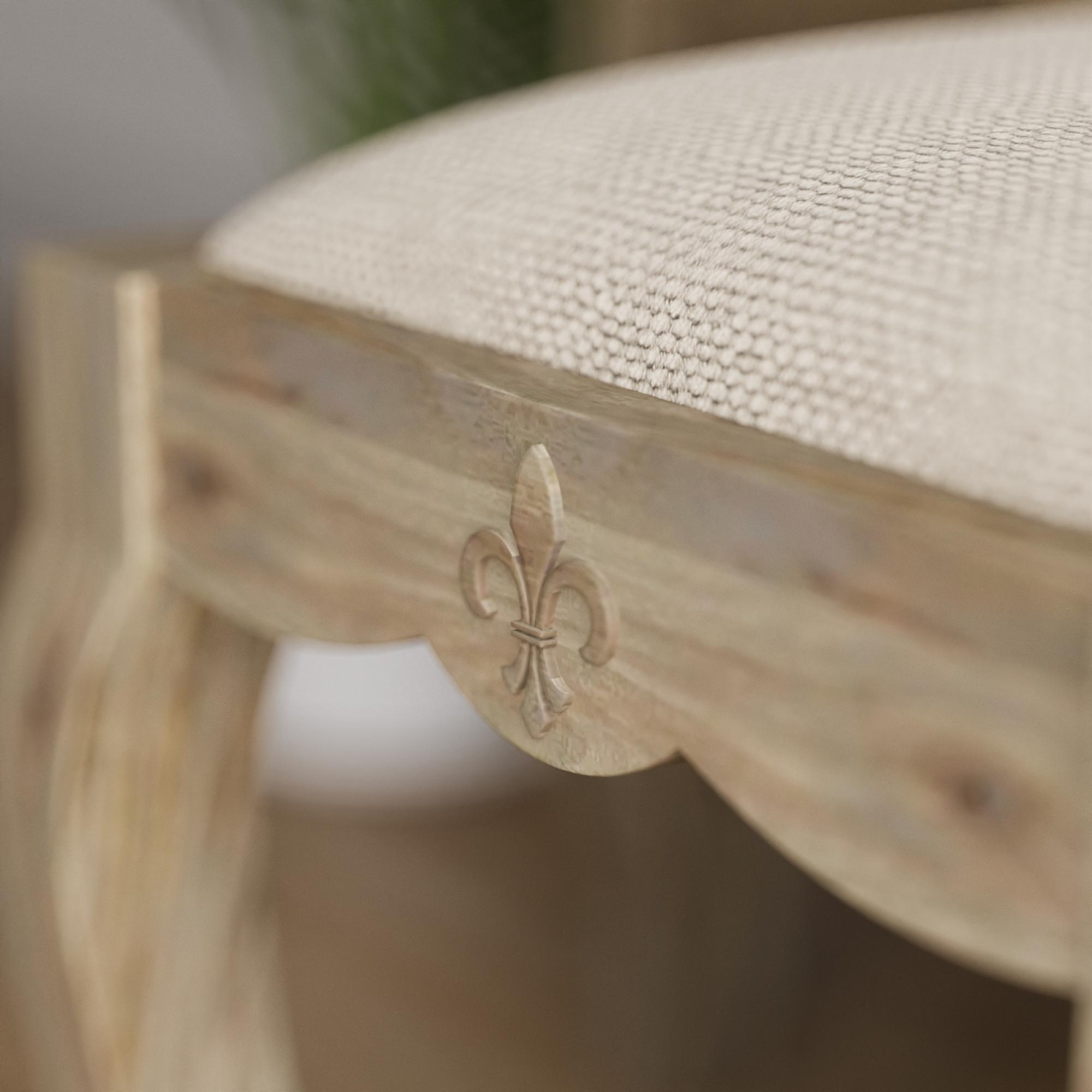 Product photograph of Fleur French Style Grey Dressing Stool from Choice Furniture Superstore.