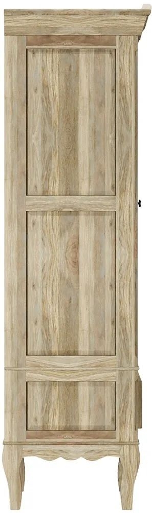 Product photograph of Fleur French Style Washed Grey 1 Door Wardrobe - Made In Solid Rustic Mango Wood from Choice Furniture Superstore.