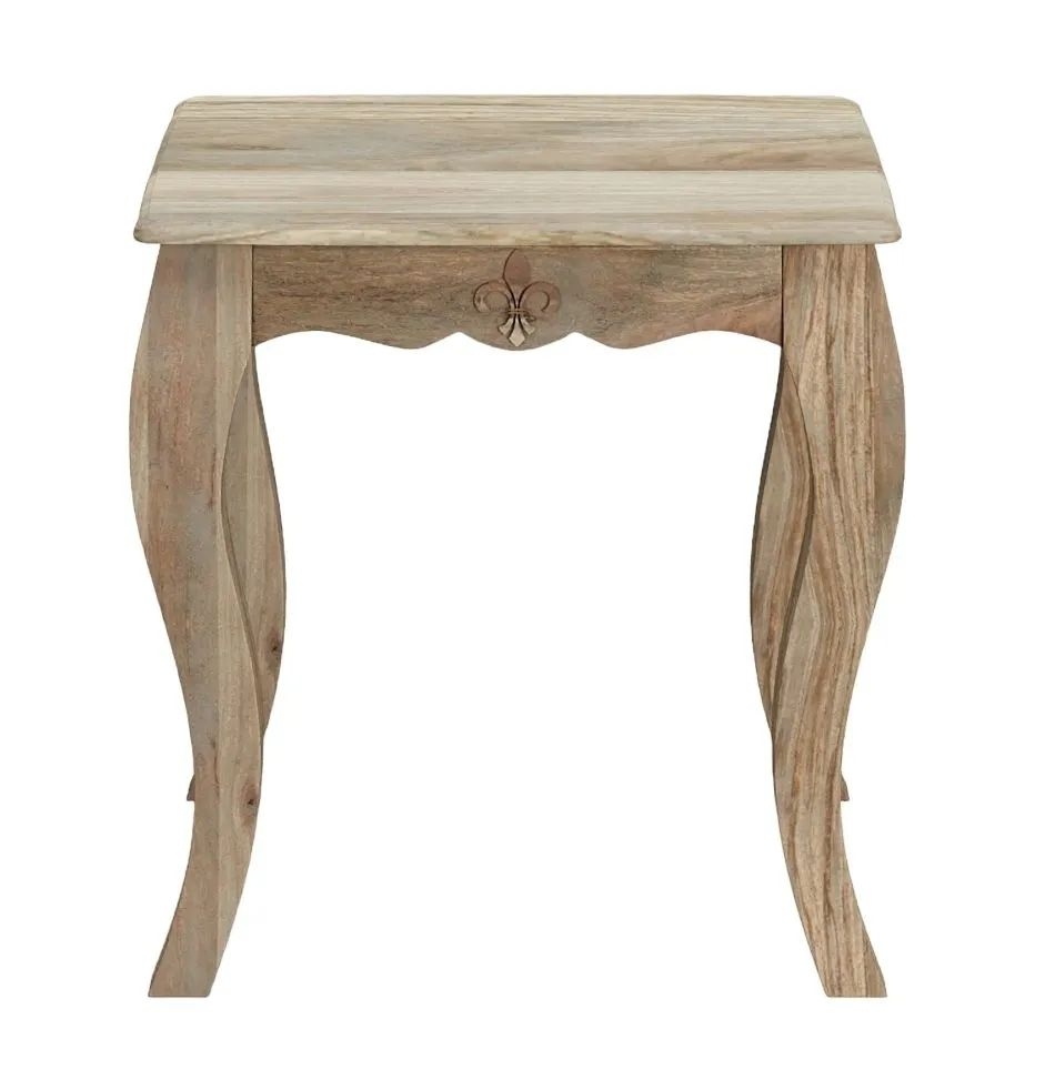 Product photograph of Fleur French Style Washed Grey Lamp Table - Made In Solid Rustic Mango Wood from Choice Furniture Superstore.