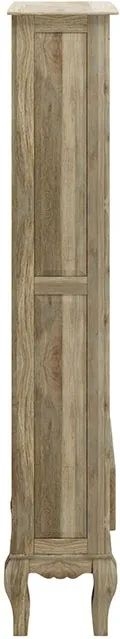 Product photograph of Fleur French Style Washed Grey Narrow Bookcase - Made In Solid Rustic Mango Wood from Choice Furniture Superstore.