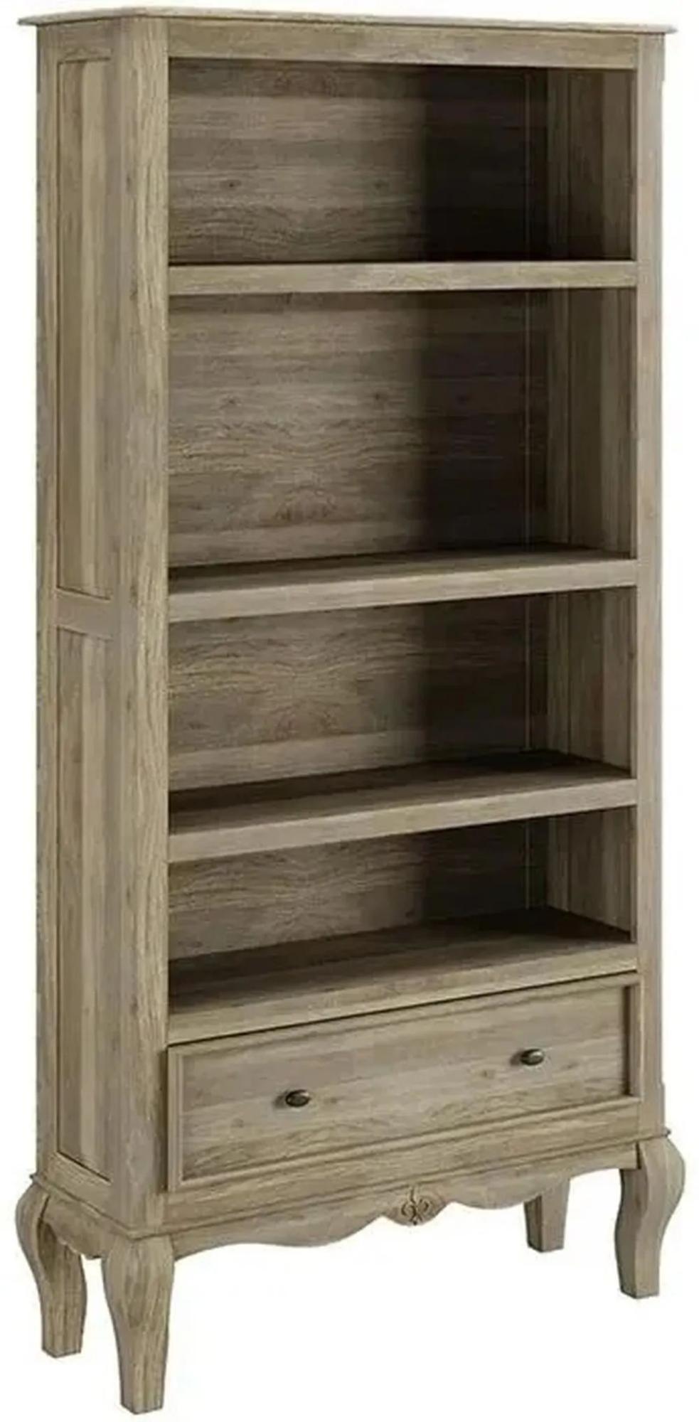 Product photograph of Fleur French Style Grey Wide Bookcase from Choice Furniture Superstore.