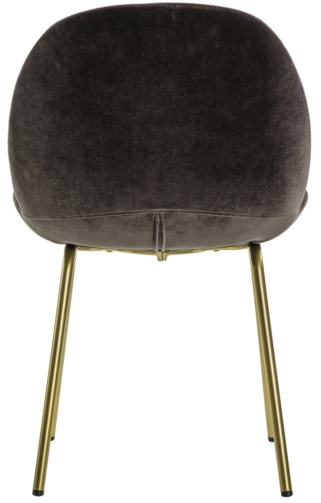 Product photograph of Set Of 2 Flanagan Chocolate Brown Velvet Dining Chair from Choice Furniture Superstore.