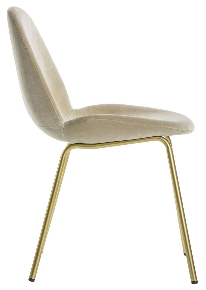 Product photograph of Flanagan Oatmeal Velvet Dining Chair Sold In Pairs from Choice Furniture Superstore.