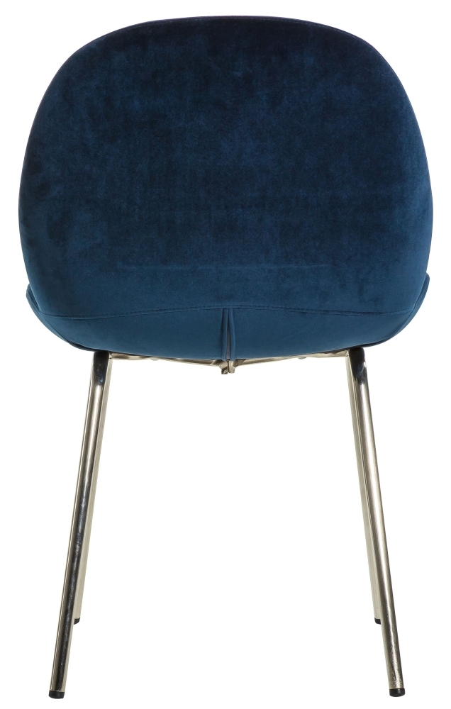 Product photograph of Flanagan Petrol Blue Velvet Dining Chair Sold In Pairs from Choice Furniture Superstore.