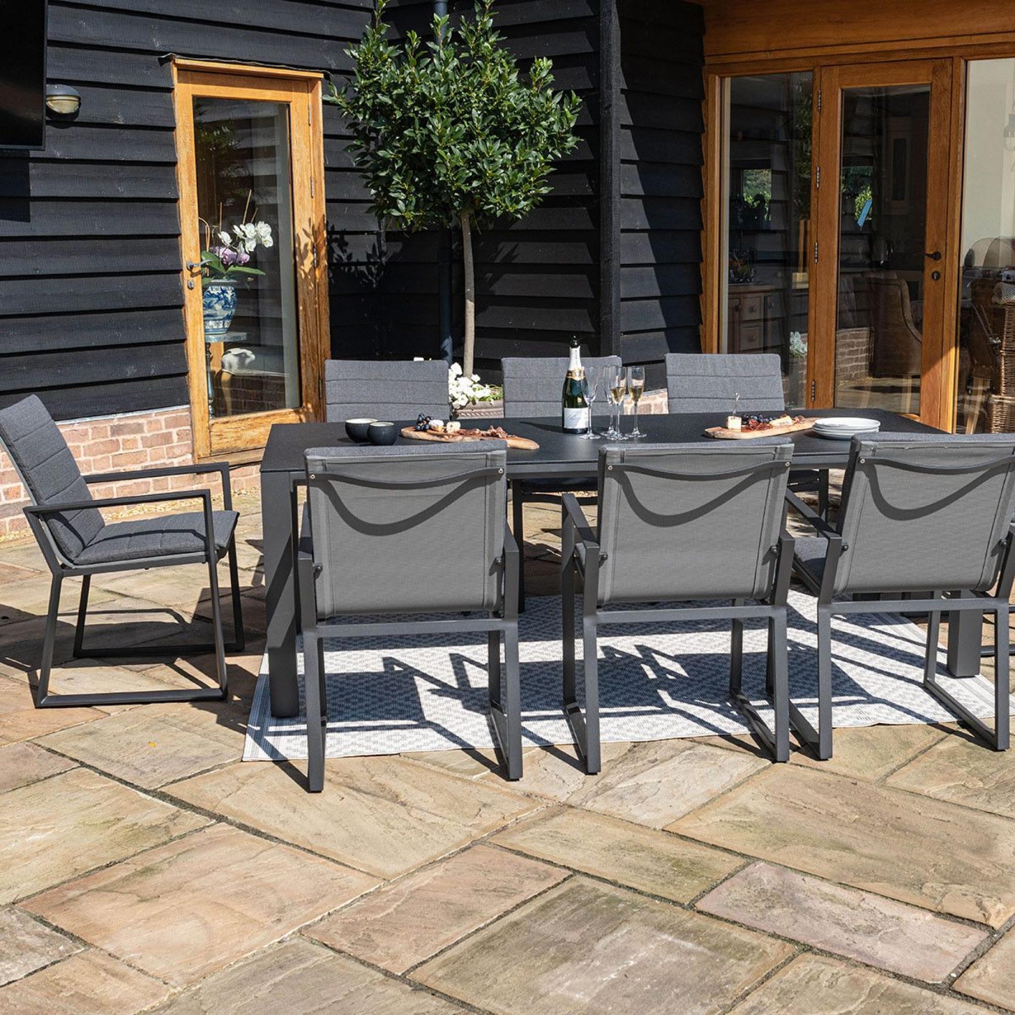 Product photograph of Maze Manhattan 8 Seat Rectangular Dining Set from Choice Furniture Superstore.