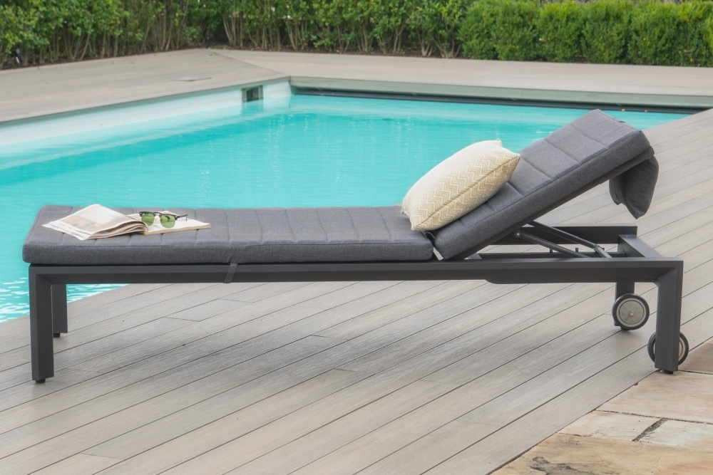 Product photograph of Maze Manhattan Sunlounger from Choice Furniture Superstore.