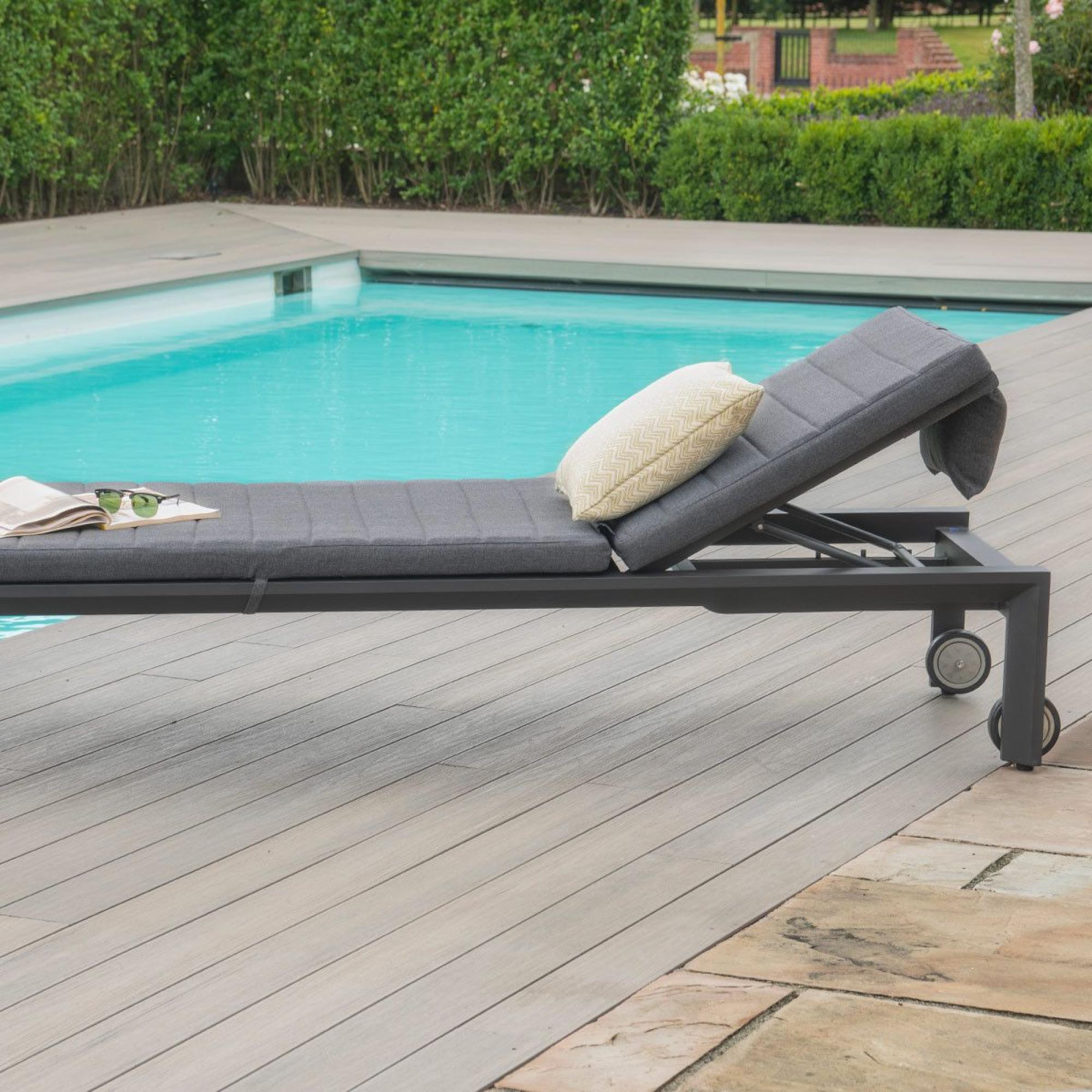 Product photograph of Maze Manhattan Sunlounger from Choice Furniture Superstore.