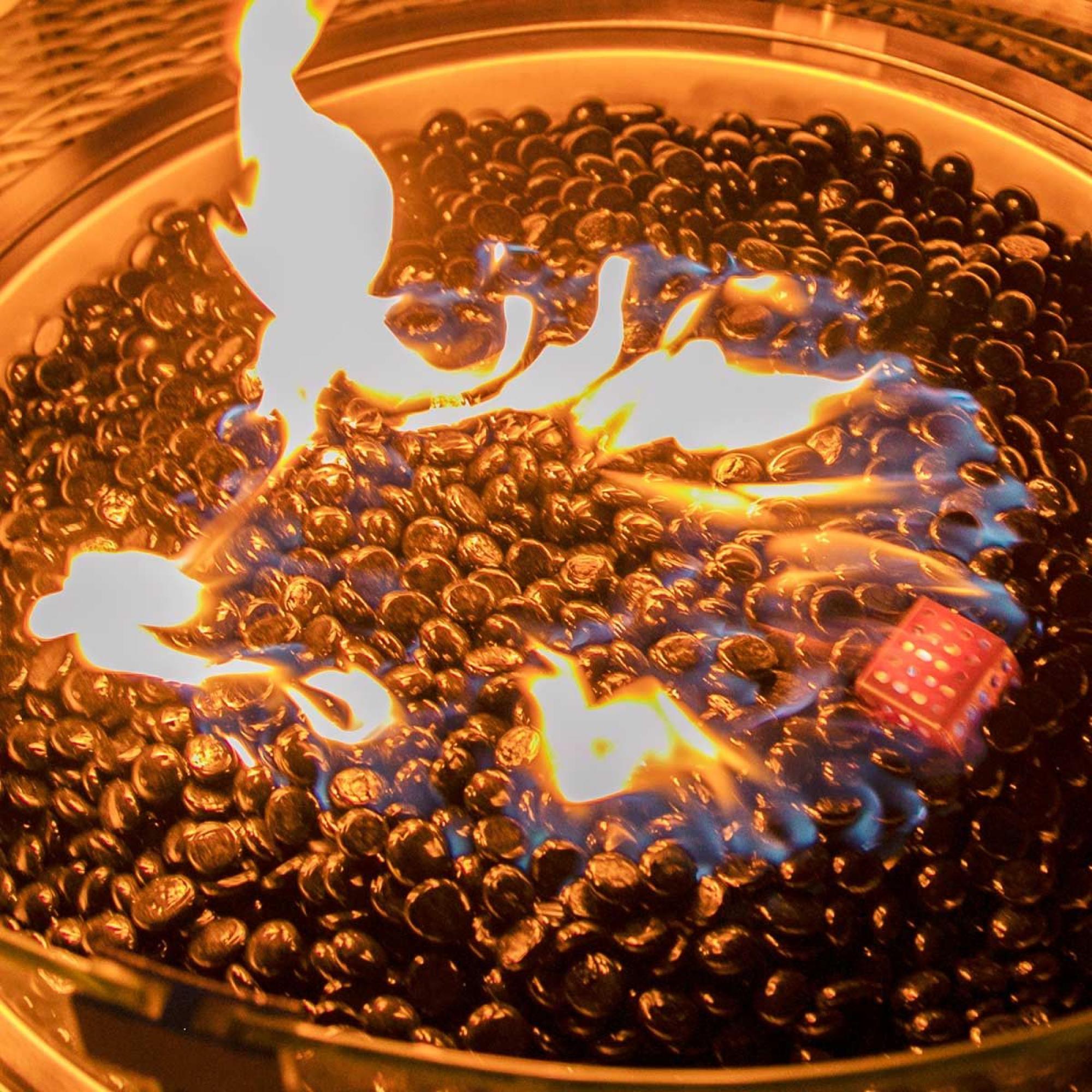 Product photograph of Maze Lounge Charcoal Round Gas Fire Pit from Choice Furniture Superstore.