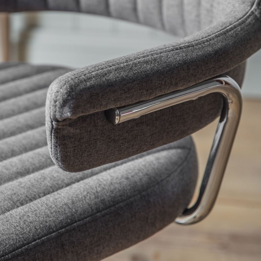 Product photograph of Mcintyre Charcoal Swivel Chair from Choice Furniture Superstore.