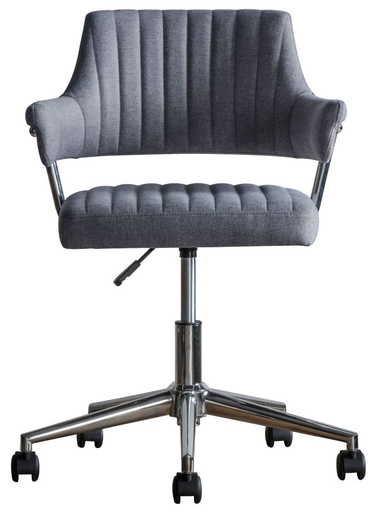 Product photograph of Mcintyre Charcoal Swivel Chair from Choice Furniture Superstore.