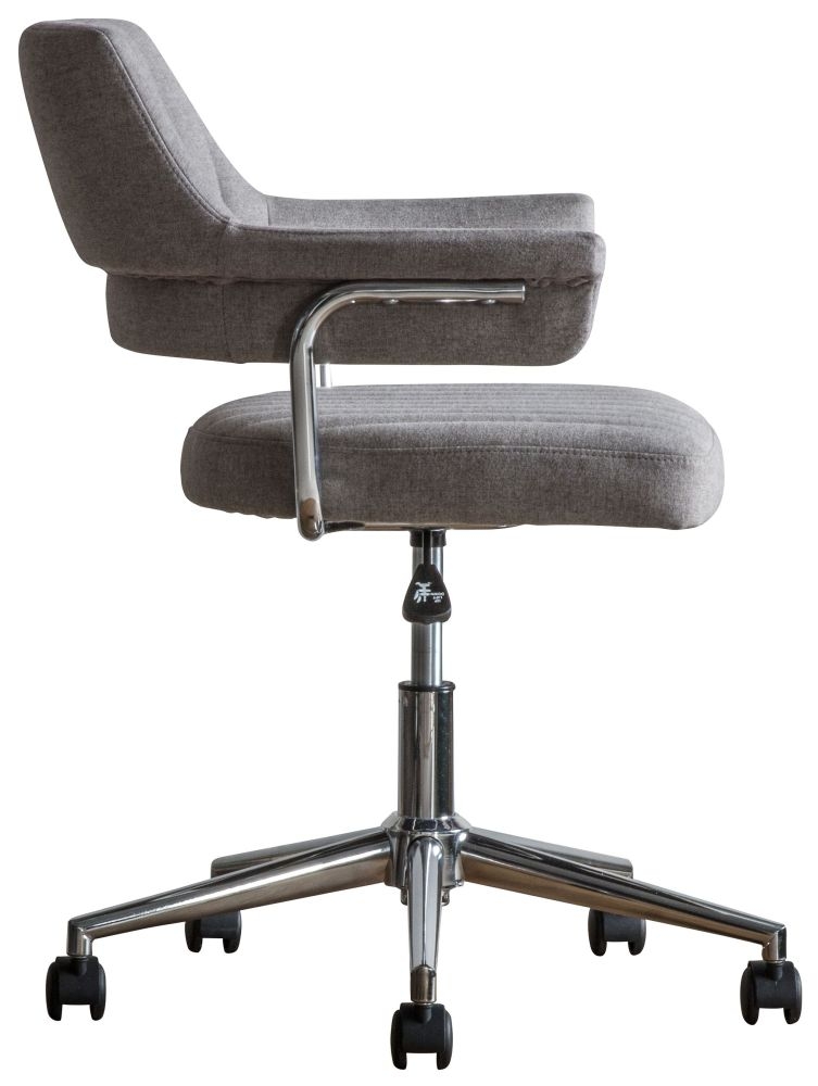 Product photograph of Mcintyre Fabric Swivel Chair - Comes In Charcoal And Grey Options from Choice Furniture Superstore.
