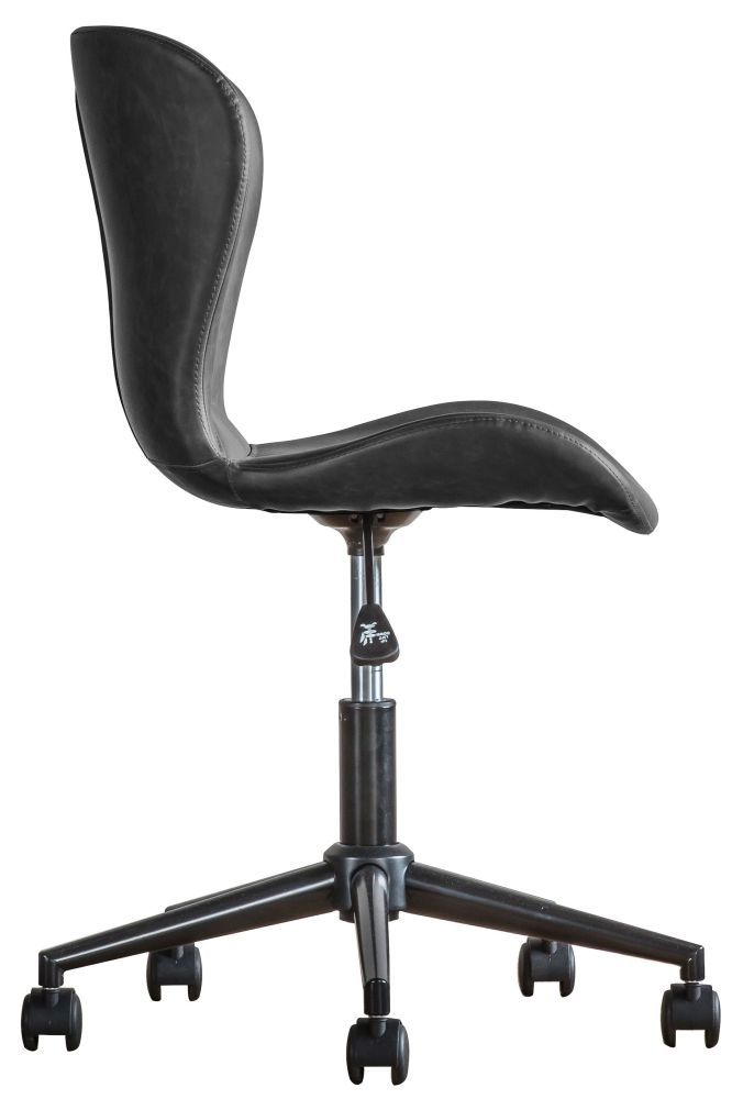 Product photograph of Mendel Charcoal Swivel Chair from Choice Furniture Superstore.