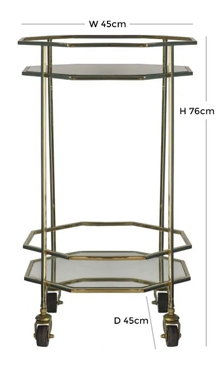 Product photograph of Atkins Gold Drinks Trolley from Choice Furniture Superstore.