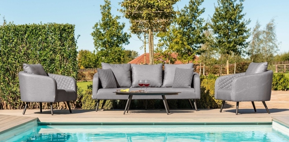 Product photograph of Maze Lounge Outdoor Ambition Flanelle Fabric 3 Seat Sofa Set from Choice Furniture Superstore.