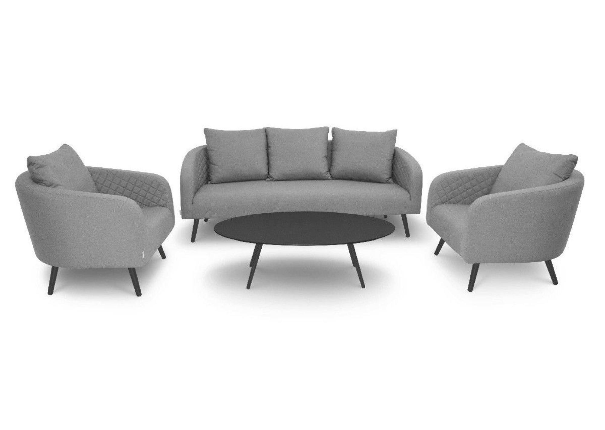 Product photograph of Maze Lounge Outdoor Ambition Flanelle Fabric 3 Seat Sofa Set from Choice Furniture Superstore.