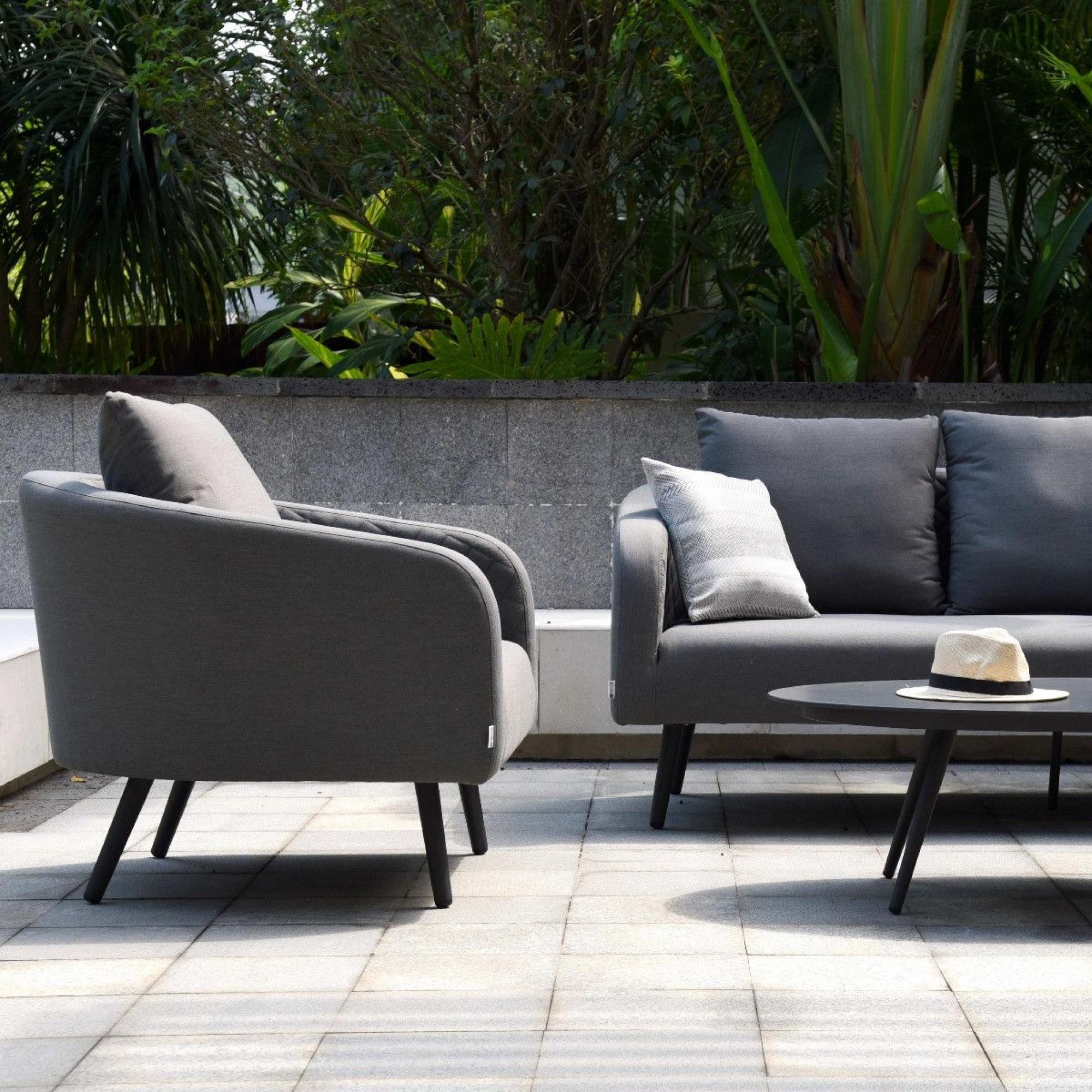 Product photograph of Maze Lounge Outdoor Ambition Flanelle Fabric 3 Seat Sofa Set from Choice Furniture Superstore.