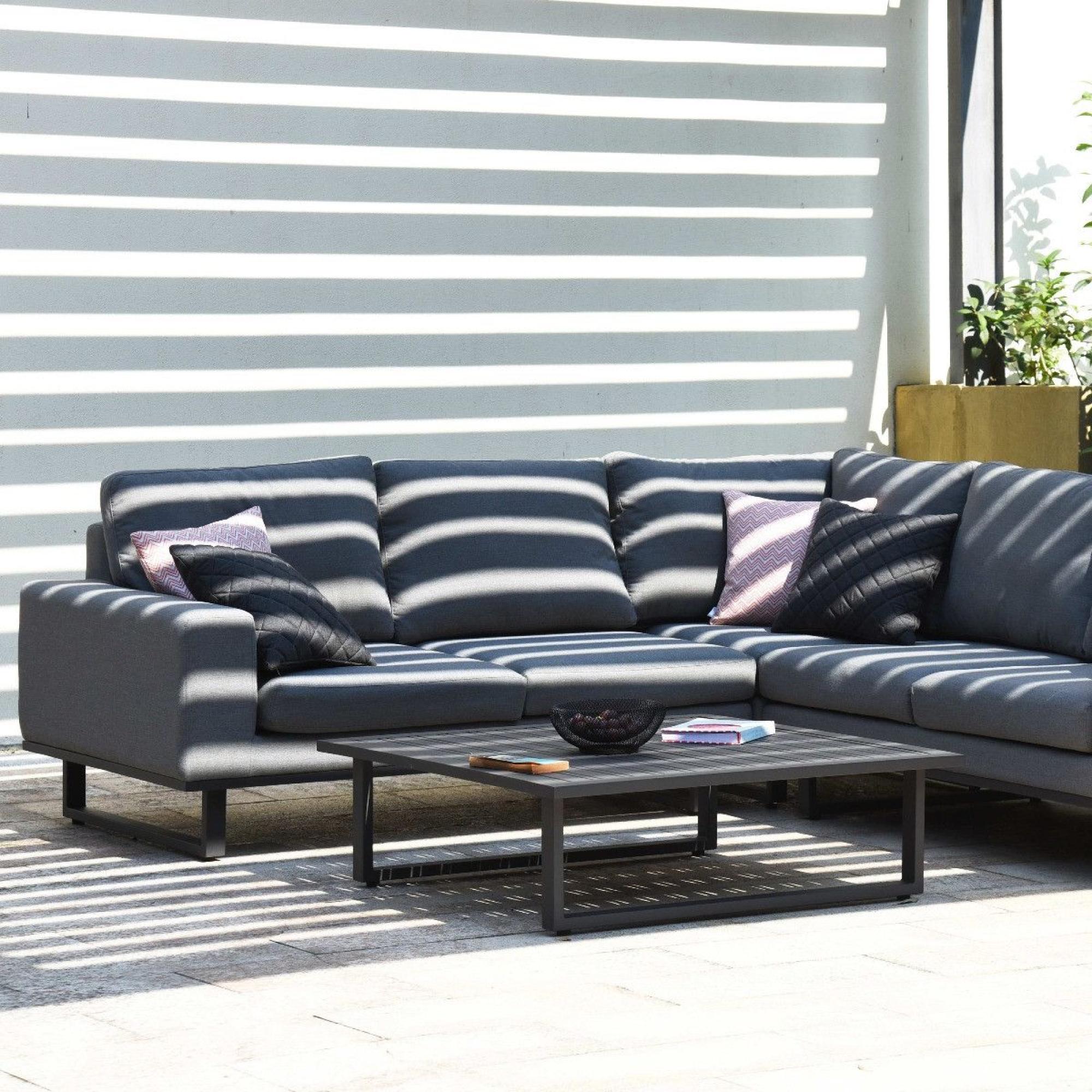 Product photograph of Maze Lounge Outdoor Ethos Flanelle Fabric Corner Sofa Group from Choice Furniture Superstore.