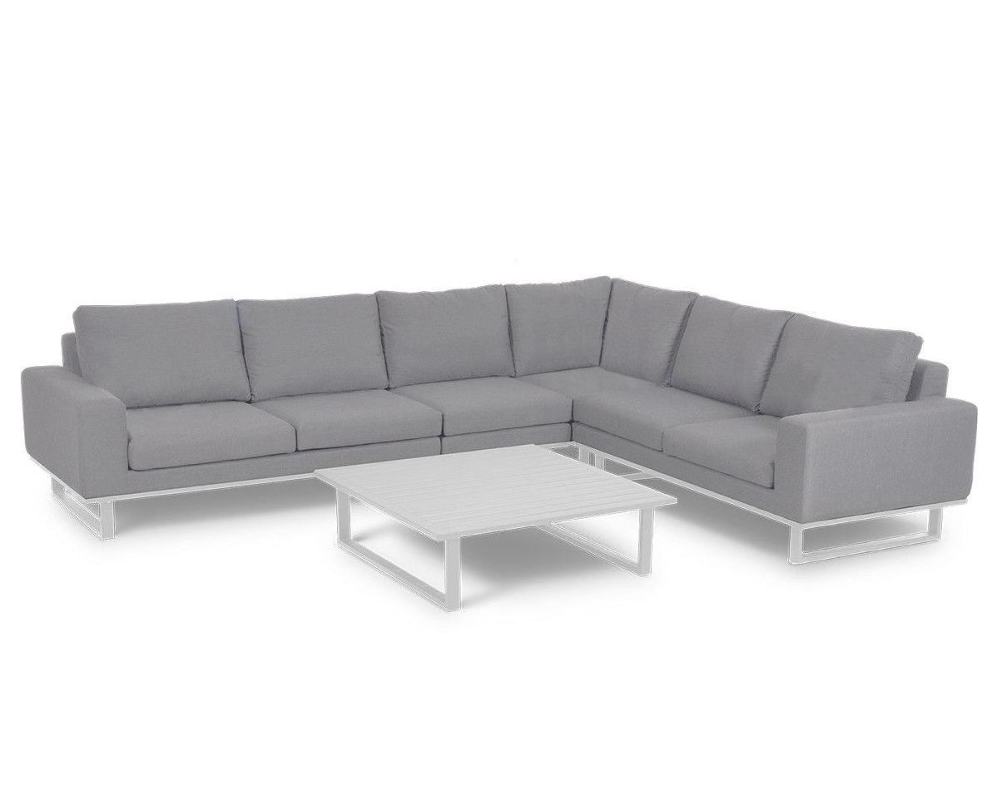 Product photograph of Maze Lounge Outdoor Ethos Lead Chine Fabric Large Corner Sofa Group from Choice Furniture Superstore.