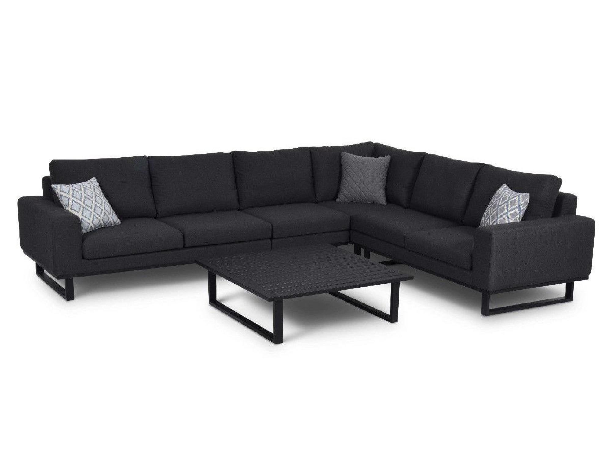 Product photograph of Maze Lounge Outdoor Ethos Charcoal Fabric Large Corner Sofa Group from Choice Furniture Superstore.