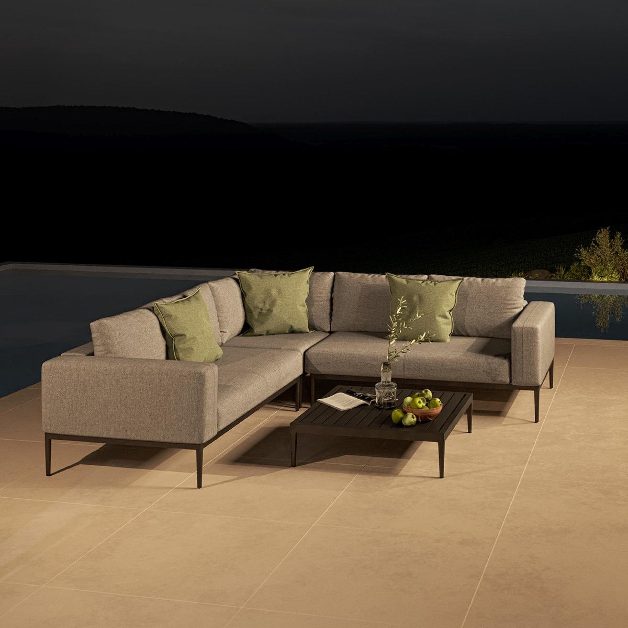 Product photograph of Maze Lounge Outdoor Eve Flanelle Fabric Corner Sofa Group from Choice Furniture Superstore.