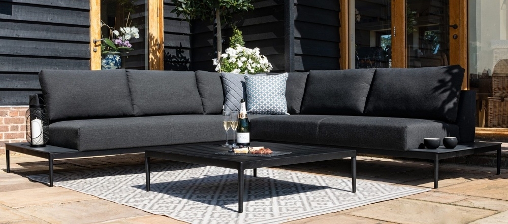 Product photograph of Maze Lounge Outdoor Eve Fabric Corner Sofa Group from Choice Furniture Superstore.