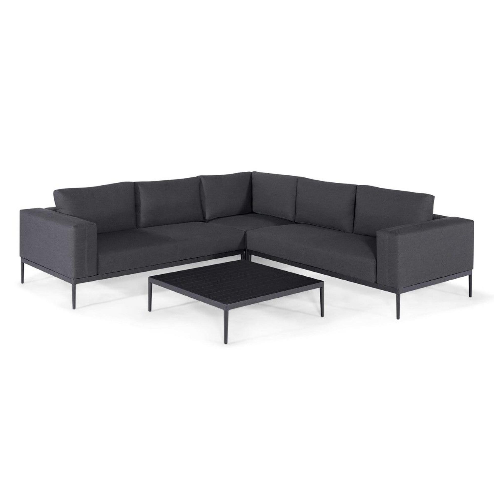 Product photograph of Maze Lounge Outdoor Eve Charcoal Fabric Corner Sofa Group from Choice Furniture Superstore.