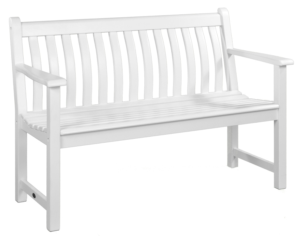 Product photograph of Alexander Rose New England White Painted Broadfield Bench 4ft from Choice Furniture Superstore.