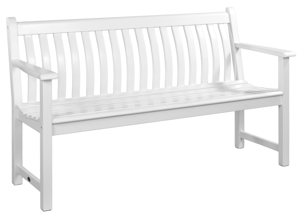 Product photograph of Alexander Rose New England White Painted Broadfield Bench 5ft from Choice Furniture Superstore.