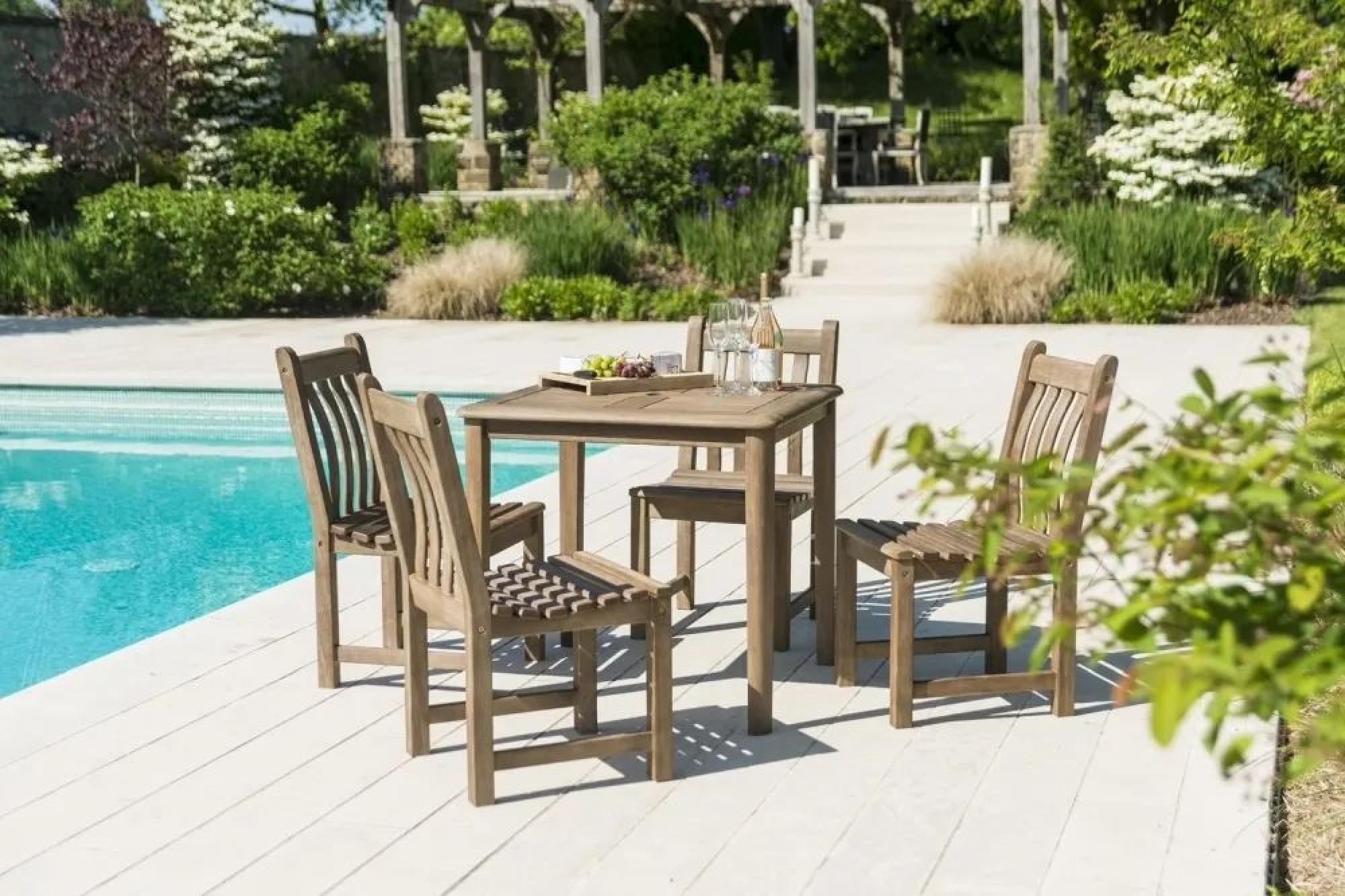 Product photograph of Alexander Rose Sherwood 80cm Square Dining Table from Choice Furniture Superstore.