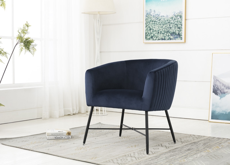 Zara Navy Fabric Accent Chair CFS Furniture UK