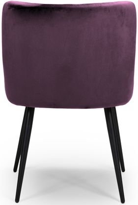 Product photograph of Malmo Mulberry Velvet Fabric Dining Chair Sold In Pairs from Choice Furniture Superstore.