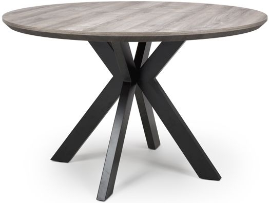 Product photograph of Manhattan Grey 120cm Round Dining Table - 4 Seater from Choice Furniture Superstore.