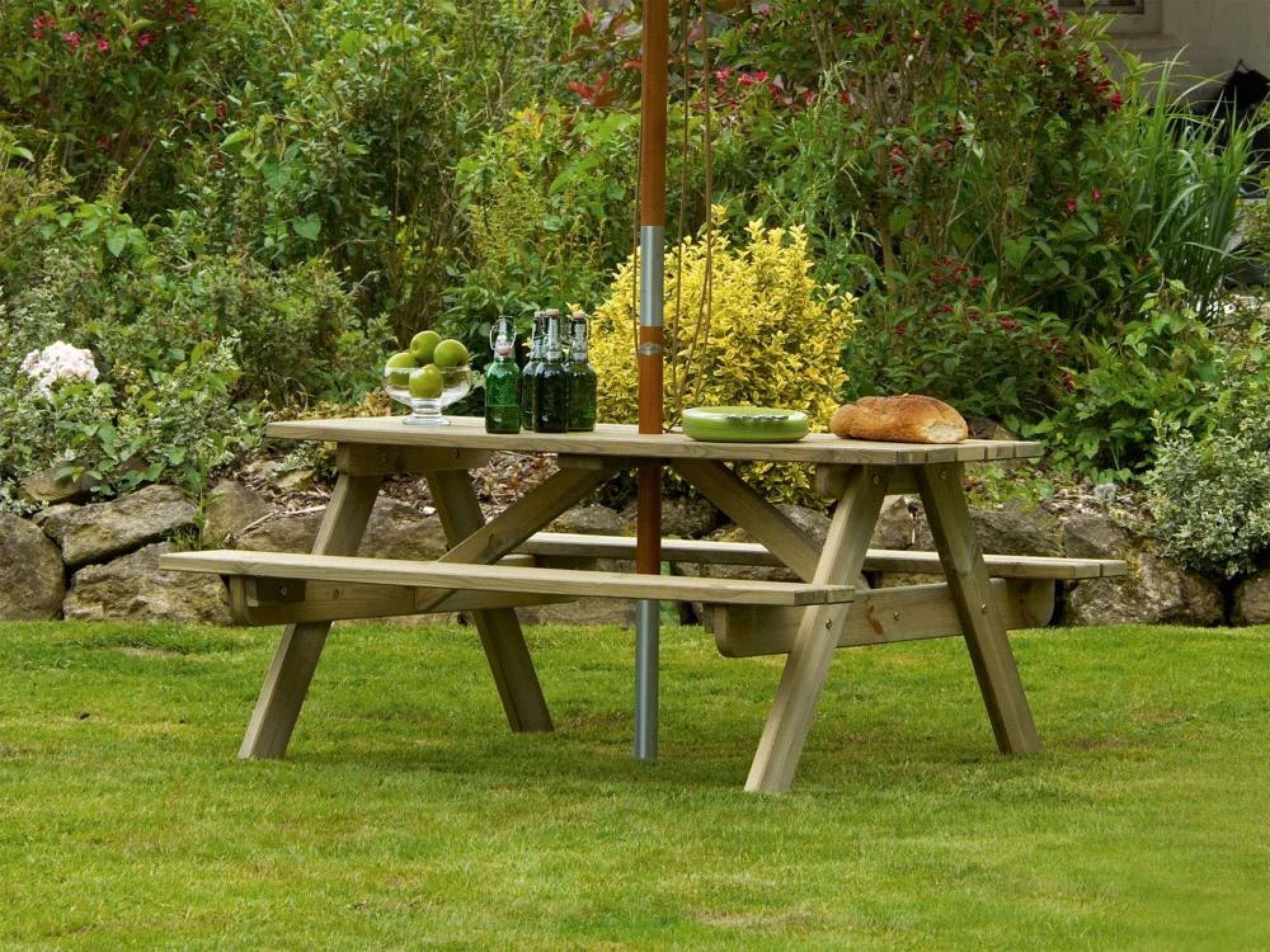 Product photograph of Alexander Rose Pine Woburn Picnic Table 5ft from Choice Furniture Superstore.