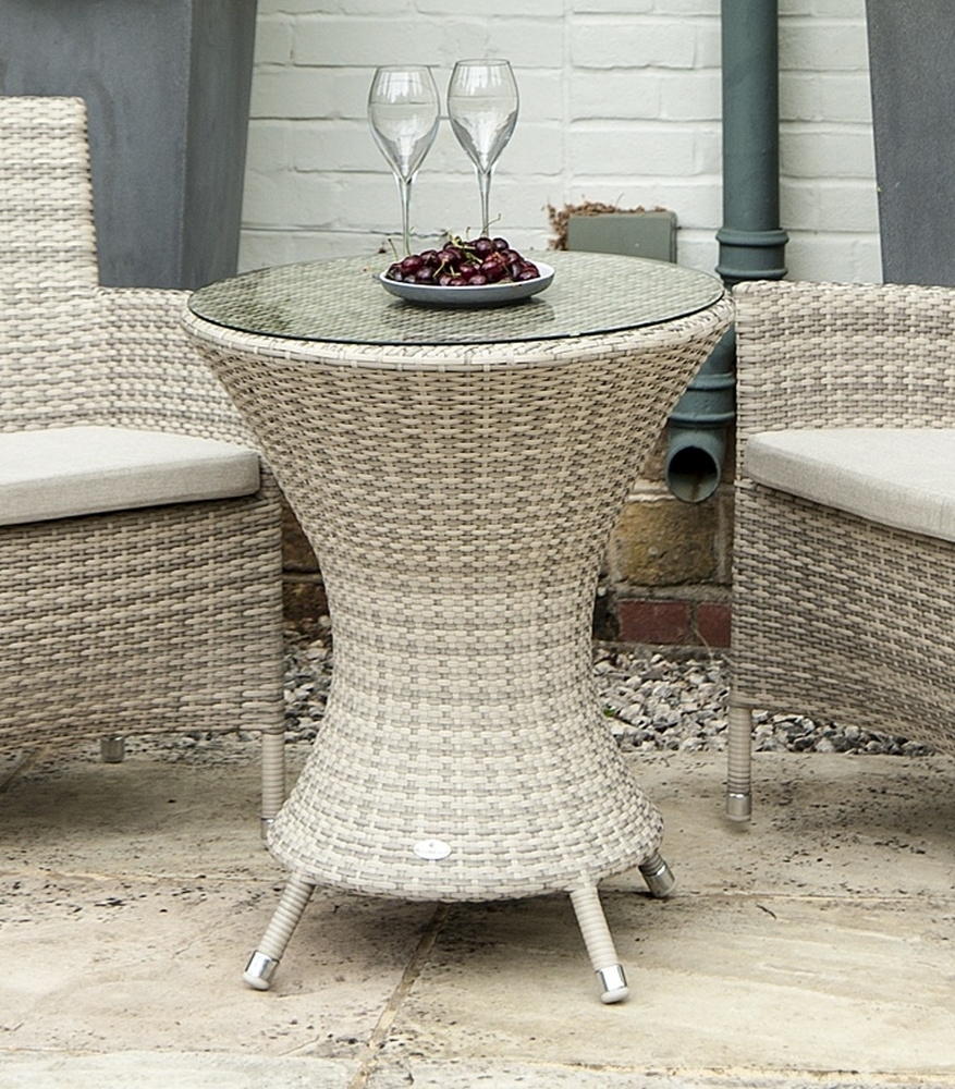 Product photograph of Alexander Rose Ocean Pearl Wave Bistro Table With Glass from Choice Furniture Superstore.
