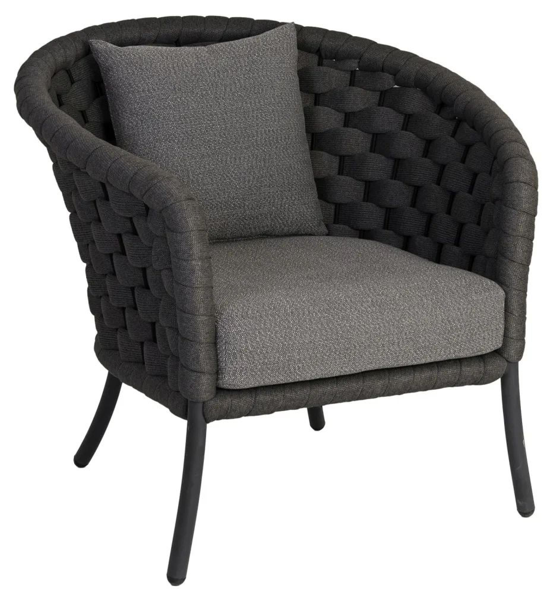 Product photograph of Alexander Rose Cordial Luxe Dark Grey Lounge Chair With Cushion from Choice Furniture Superstore.