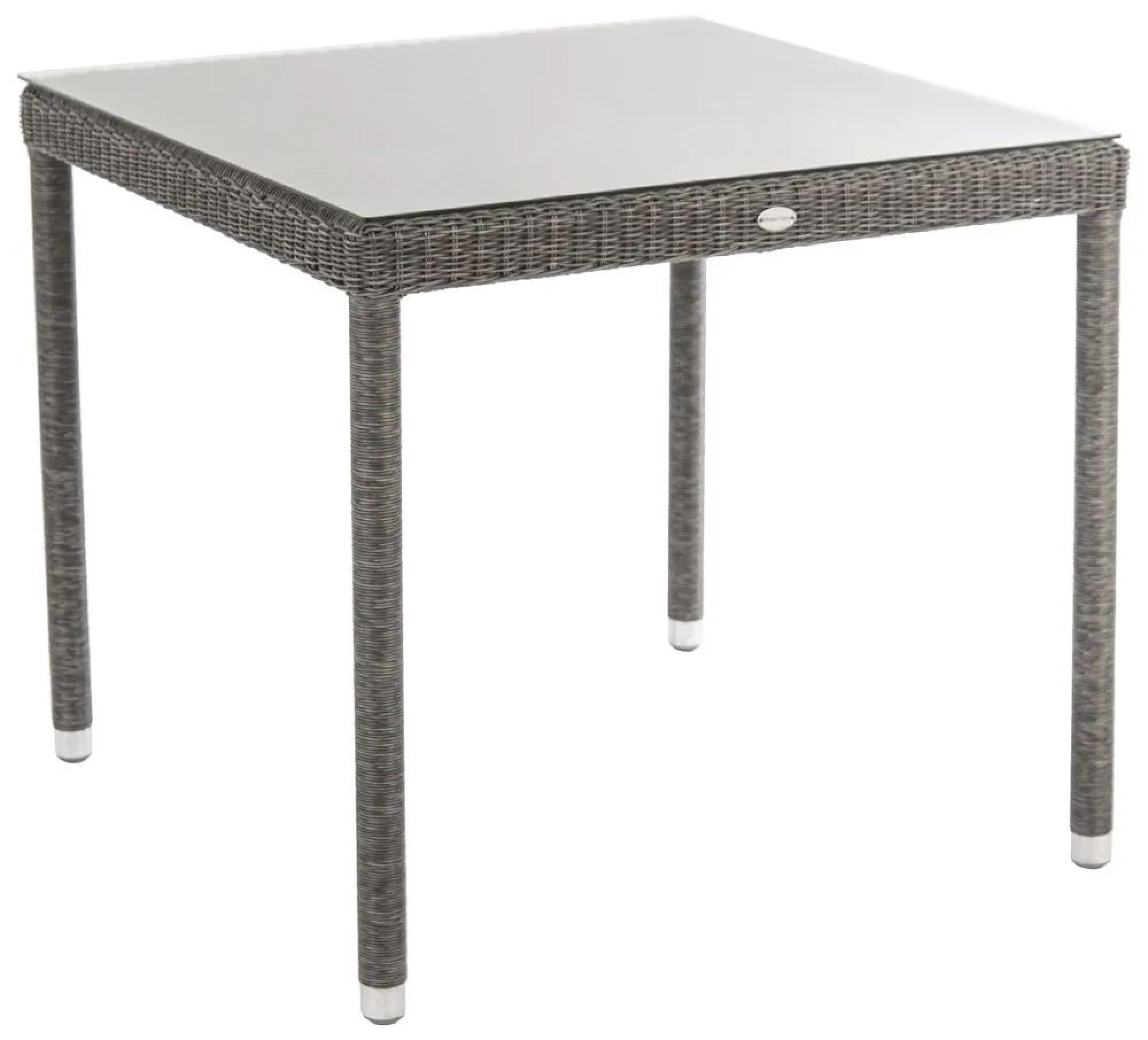 Product photograph of Alexander Rose Monte Carlo 80cm Square Dining Table With Glass from Choice Furniture Superstore.