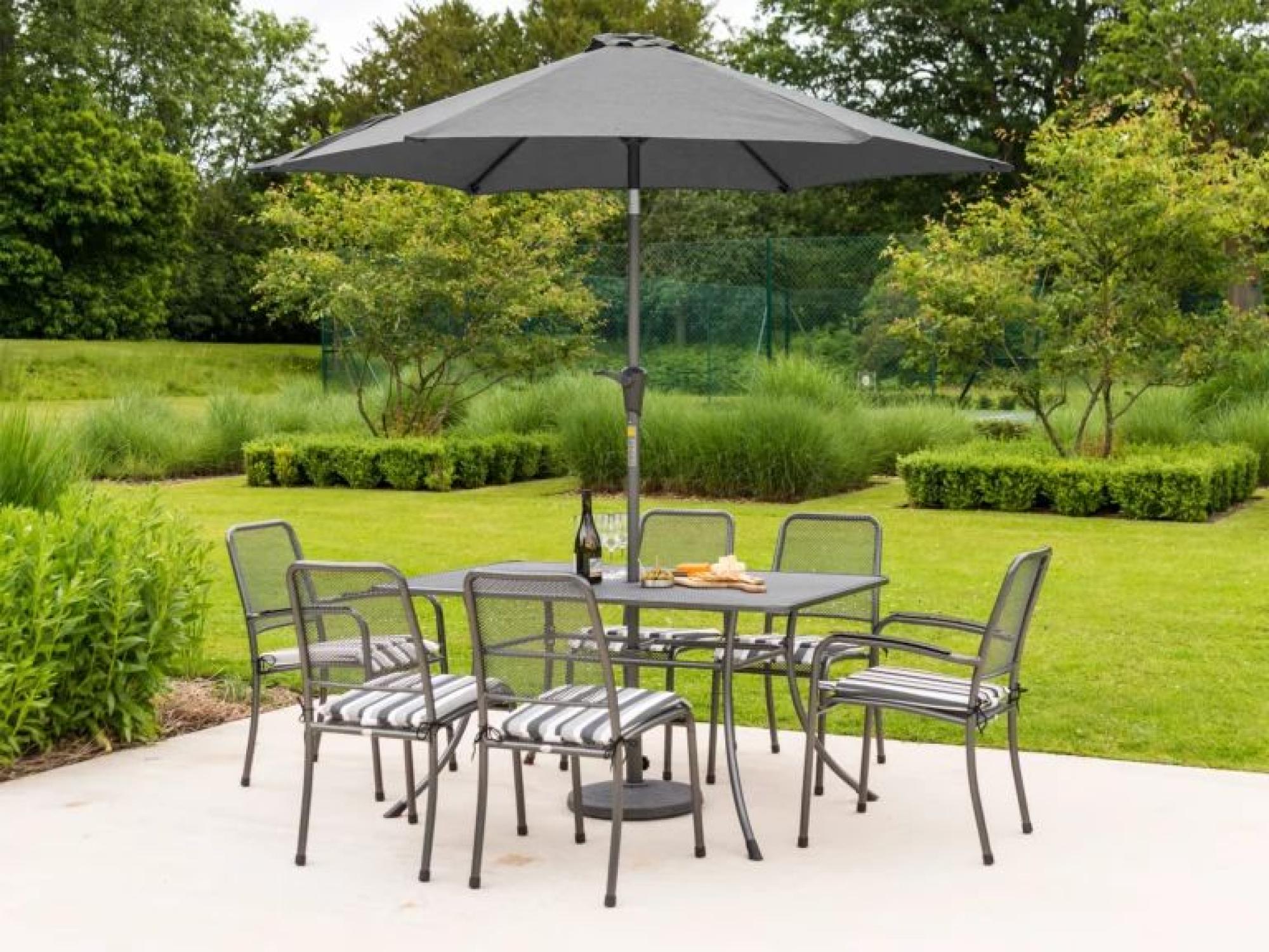 Product photograph of Alexander Rose Portofino 145cm Dining Table from Choice Furniture Superstore.