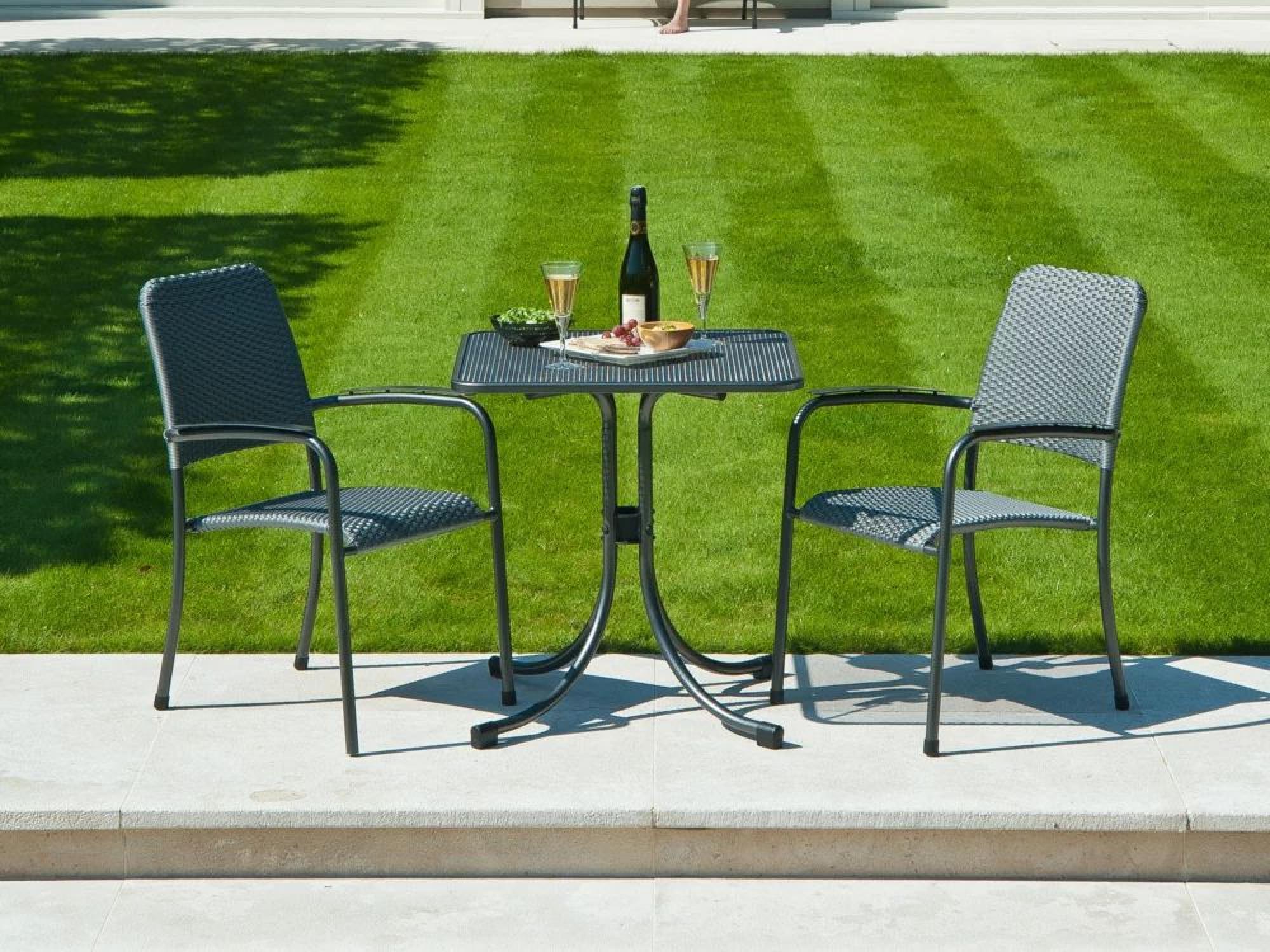 Product photograph of Alexander Rose Portofino Woven Dining Armchair Sold In Pairs from Choice Furniture Superstore.