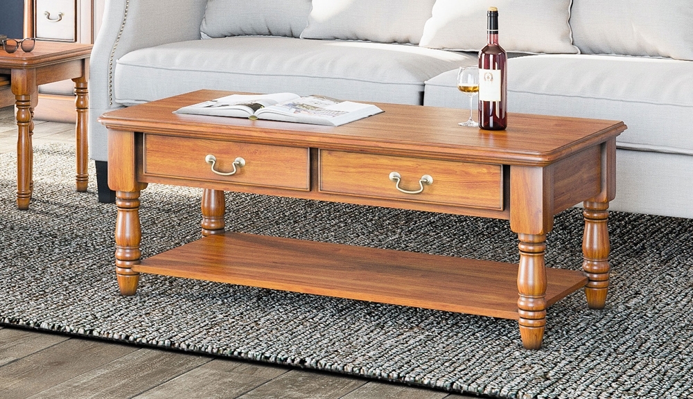 Product photograph of La Reine Mahogany 4 Drawer Coffee Table from Choice Furniture Superstore.