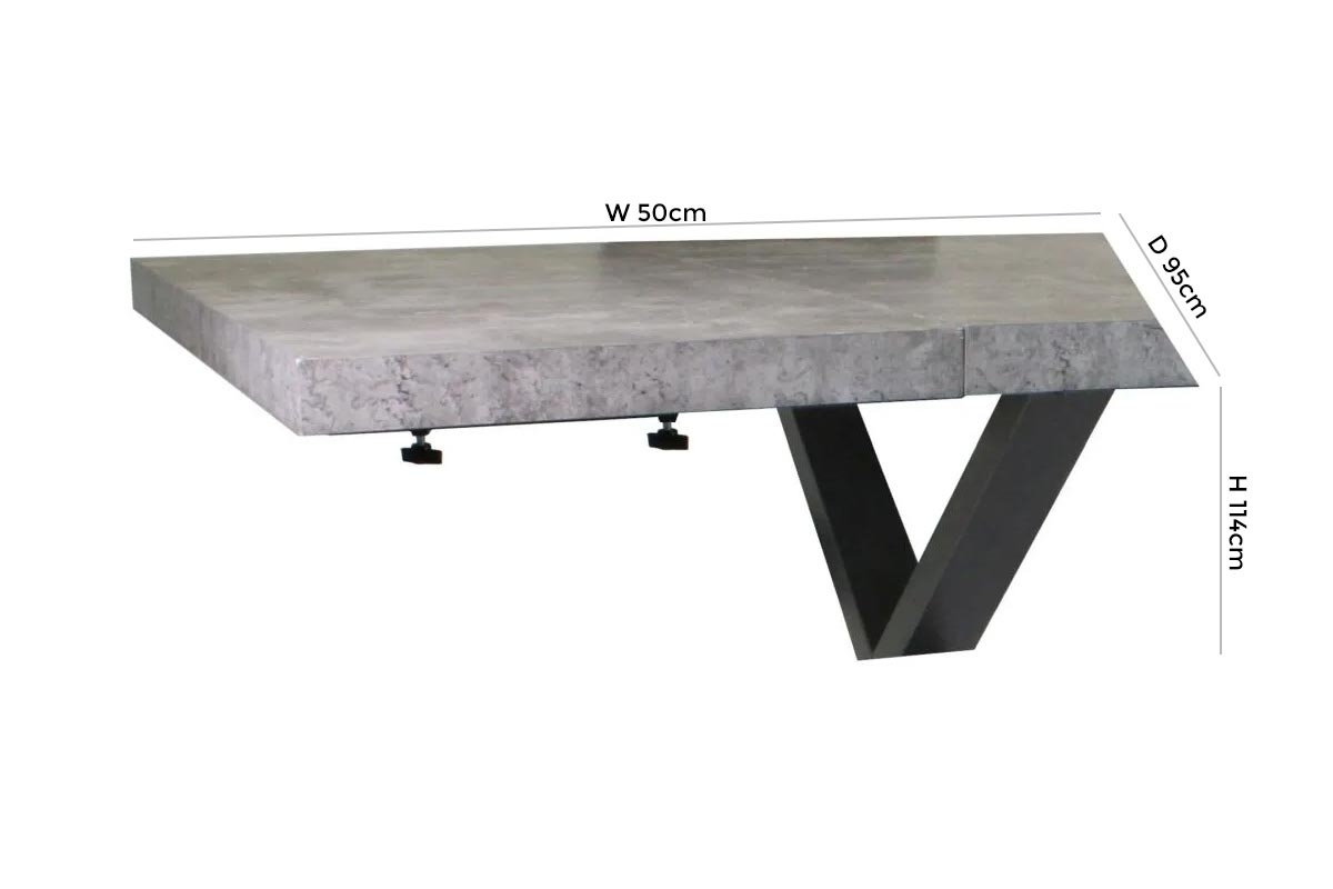 Product photograph of Fusion Stone Effect Extension Leaf For Dining Table from Choice Furniture Superstore.