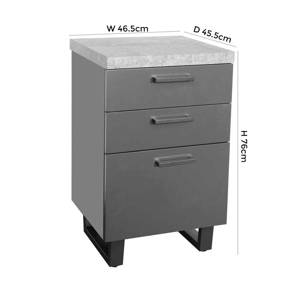 Product photograph of Fusion Stone Effect Filing Cabinet from Choice Furniture Superstore.