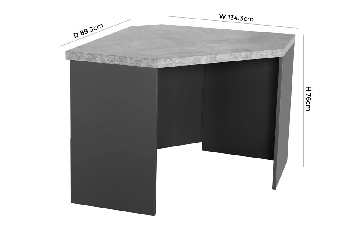Product photograph of Fusion Stone Effect Corner Desk from Choice Furniture Superstore.