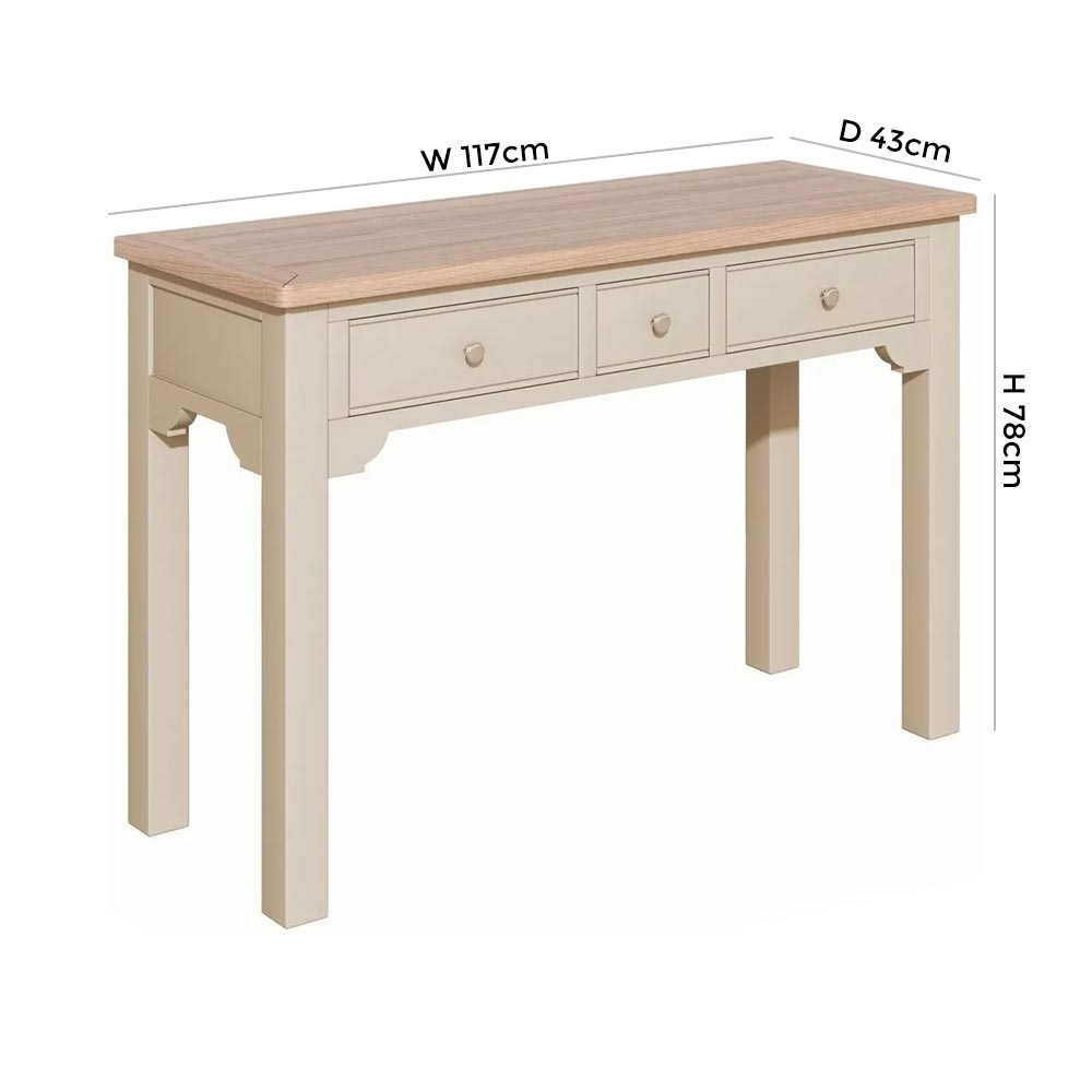 Product photograph of Harmony Cobblestone Painted Dressing Table from Choice Furniture Superstore.