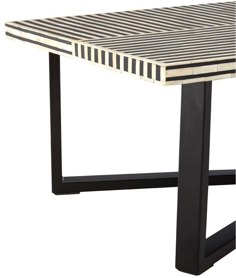 Product photograph of Enlow Sheesham Black Bone Inlay Coffee Table from Choice Furniture Superstore.