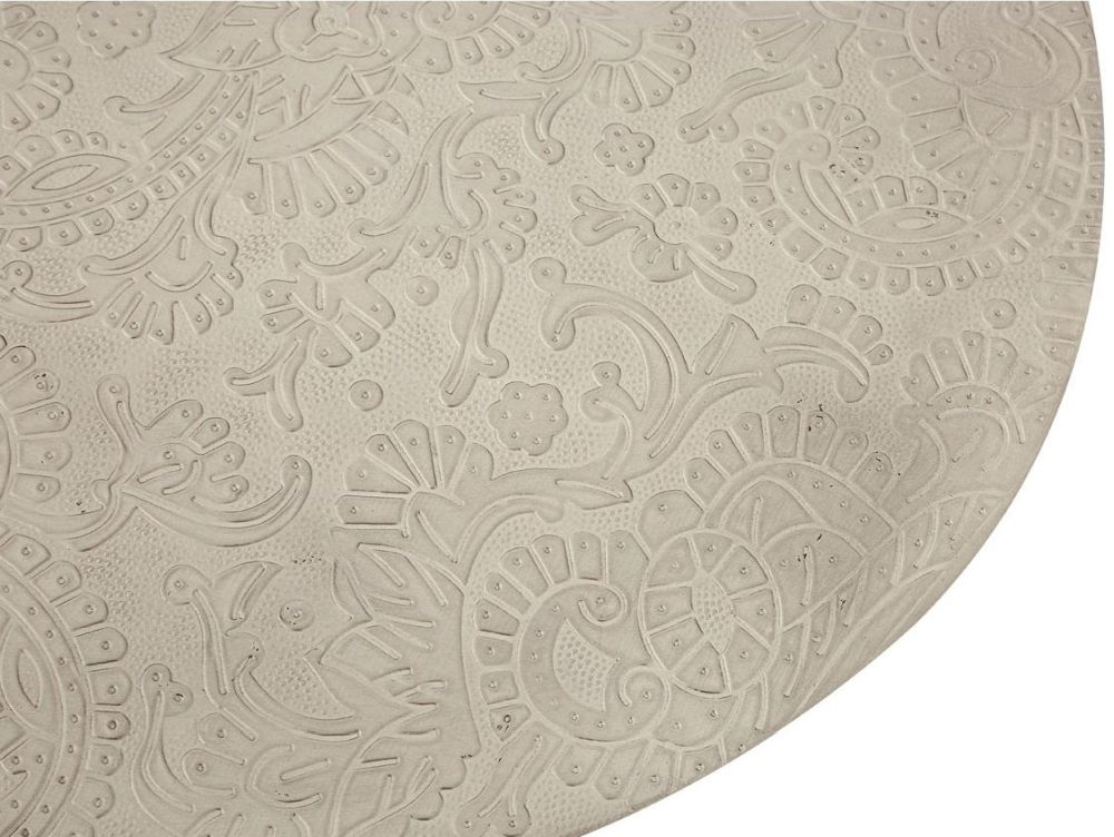 Product photograph of Enlow Carve Round Side Table from Choice Furniture Superstore.
