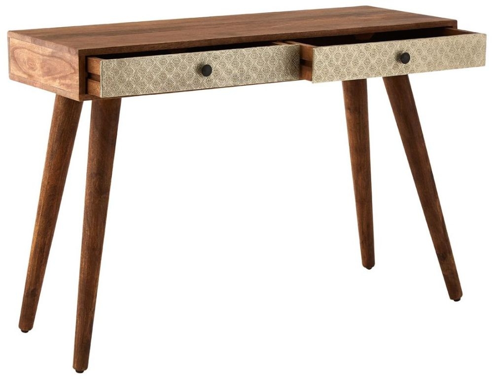 Product photograph of Enlow Natural Mango Wood Console Table from Choice Furniture Superstore.