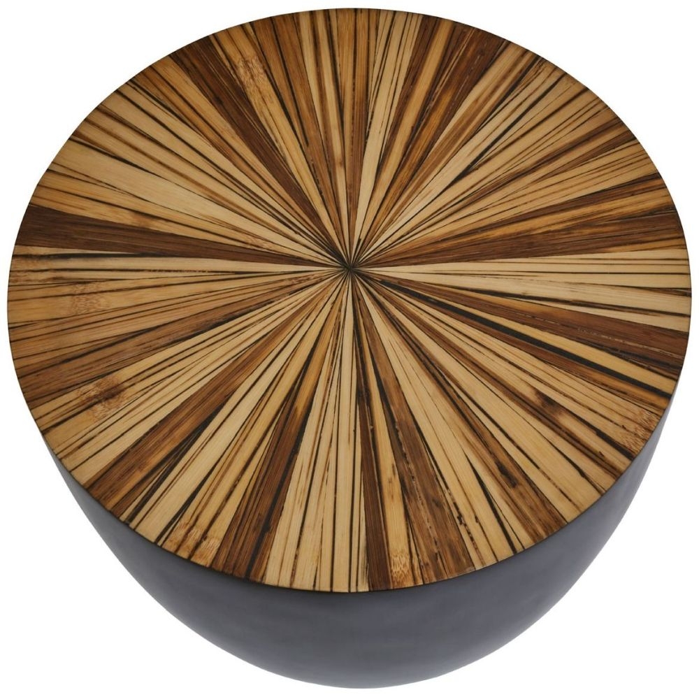 Product photograph of Brewster Natural Hevea Round Side Table from Choice Furniture Superstore.